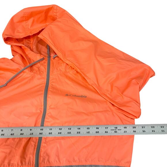 Columbia Women's Center Ridge Windbreaker Jacket Coral/Gray Sz Small - Picture 7 of 8